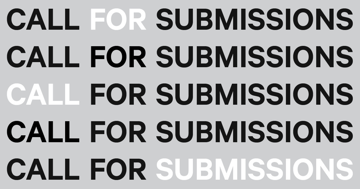 Call for submissions graphic to announce our graphic design firm Nesnadny + Schwartz student designer portfolio review